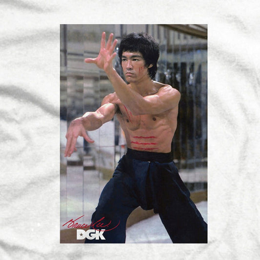 DGK Tee x BRUCE LEE Like Echo White (Dirty Ghetto Kids) Skateboard T-Shirt