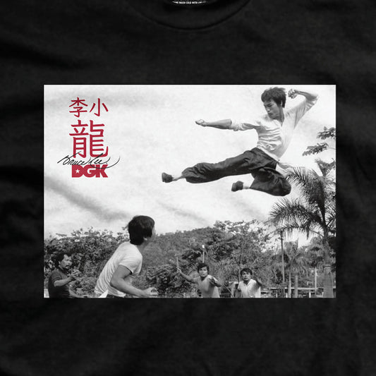 DGK Tee x BRUCE LEE Paradise Black (Dirty Ghetto Kids) Skateboard T-Shirt