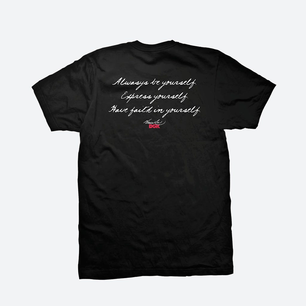 DGK Tee x BRUCE LEE Paradise Black (Dirty Ghetto Kids) Skateboard T-Shirt