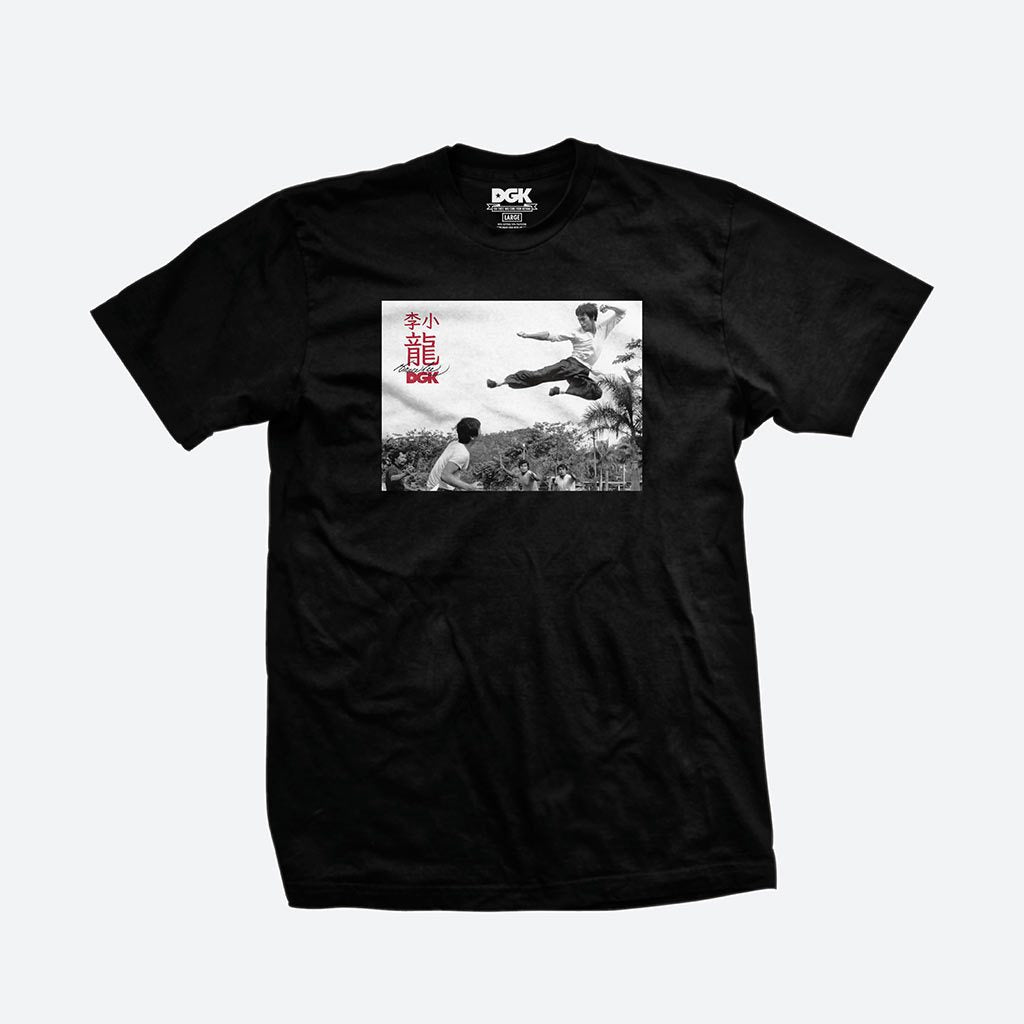 Dgk Tee X Bruce Lee Paradise Black Dirty Ghetto Kids Skateboard T Shirt