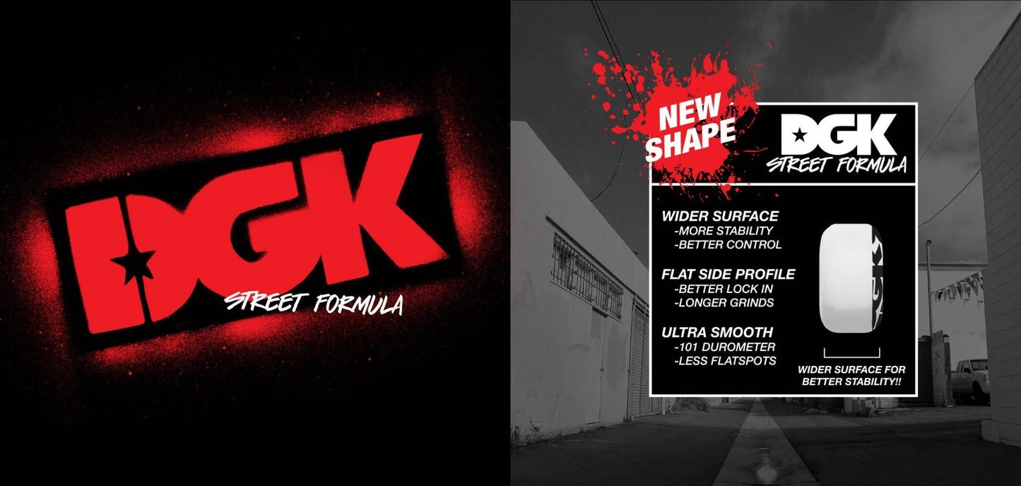 DGK Skateboard Wheels Romance 53mm 101d