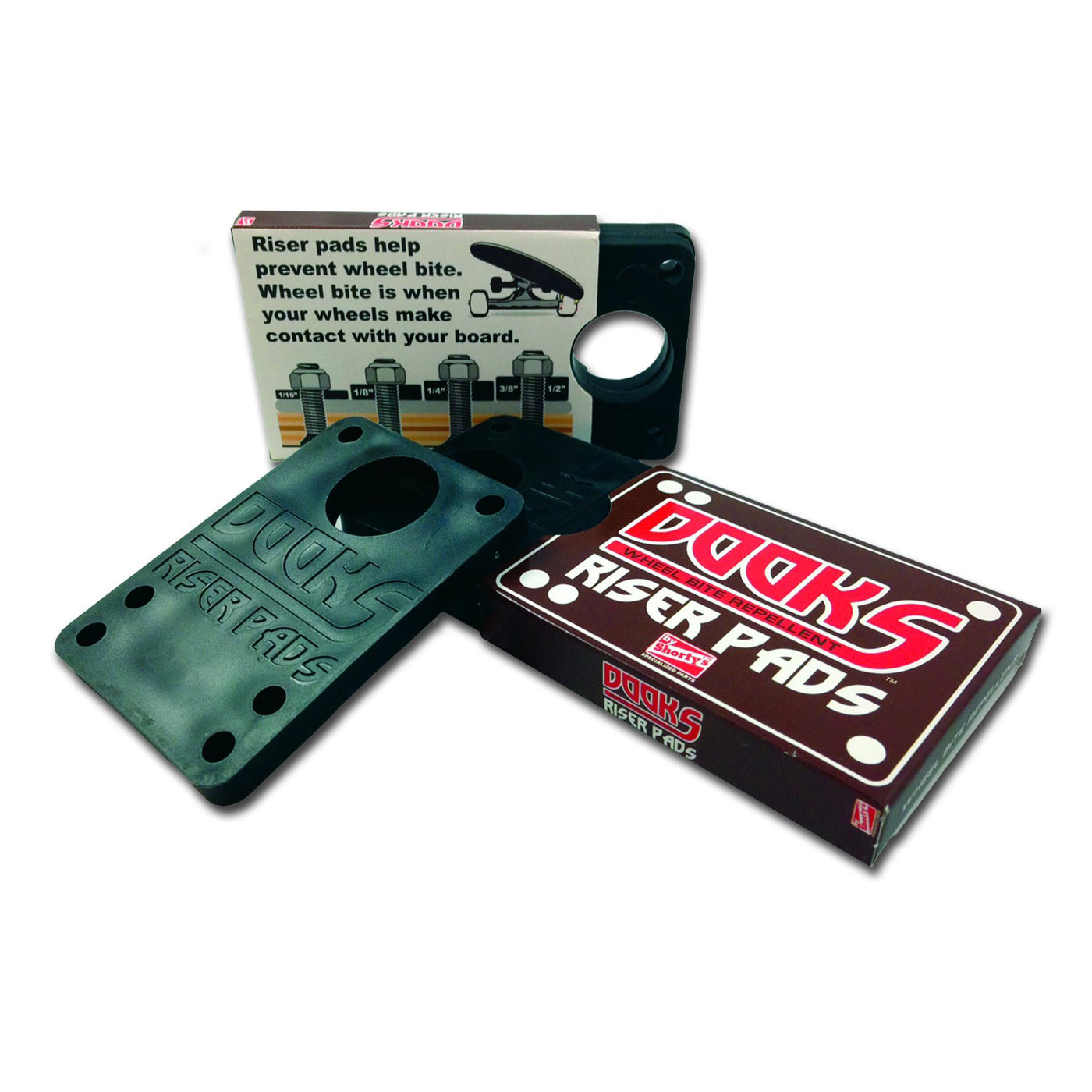 Dooks Riser Pads 1 2 Inch Hard Black Skateboard Hardware