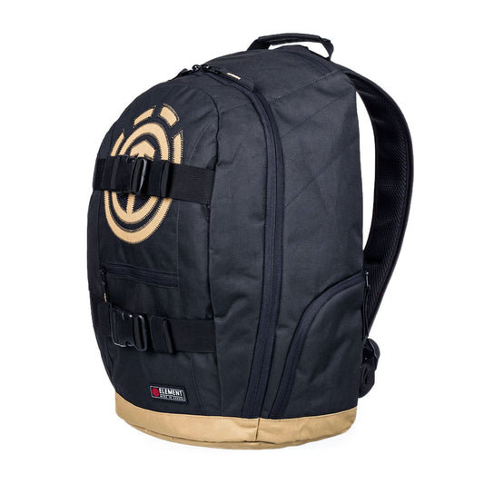 Element Backpack Mohave Flint Black/Gold Skateboard Straps 30L Travel/School Bag