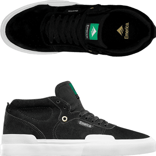 Emerica Shoes PILLAR G6 Black White Gold US SIZE Skateboard Sneakers