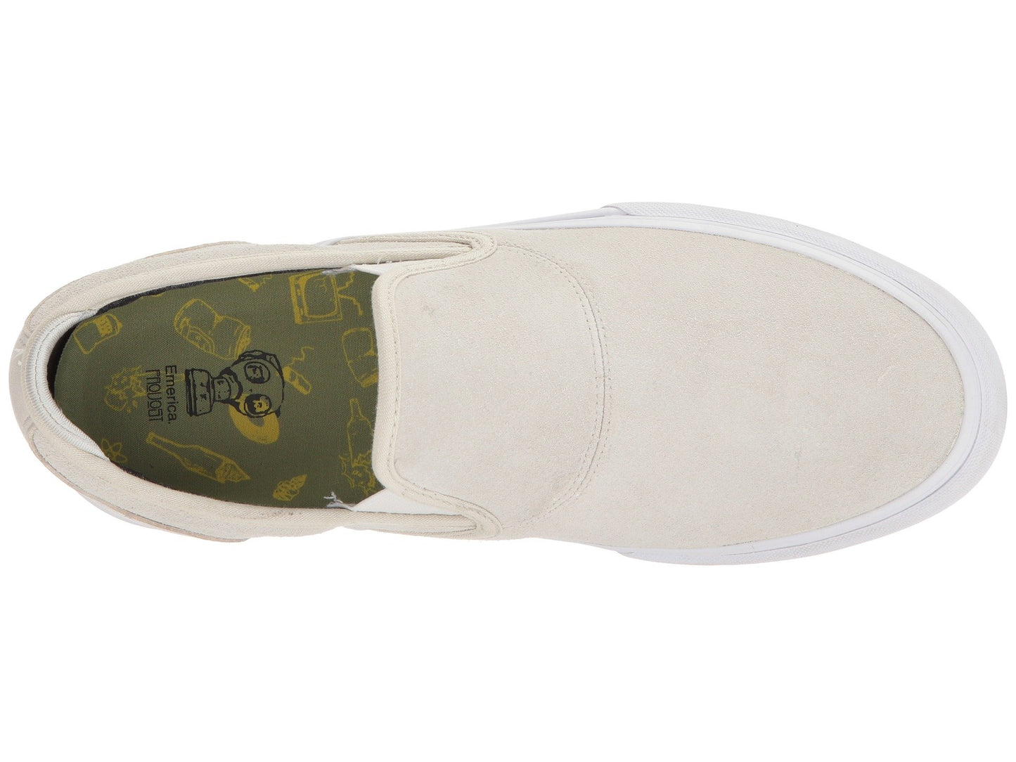 Emerica Shoes Wino G6 Slip On Collin Provost White White Skateboard Sneakers