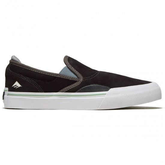 Emerica Shoes Wino G6 Slip On Dark Grey Black Skateboard Sneakers