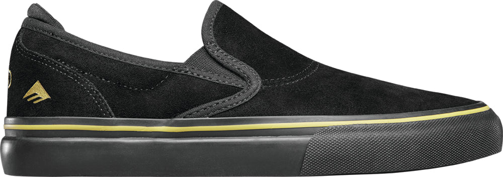 Emerica Shoes Wino G6 Slip On Stay Gold Black Skateboard Sneakers