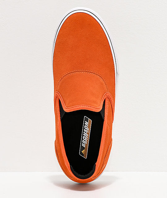 Emerica Shoes Wino G6 Slip-On x Bronson Burnt Orange US SIZE Skateboard Sneakers