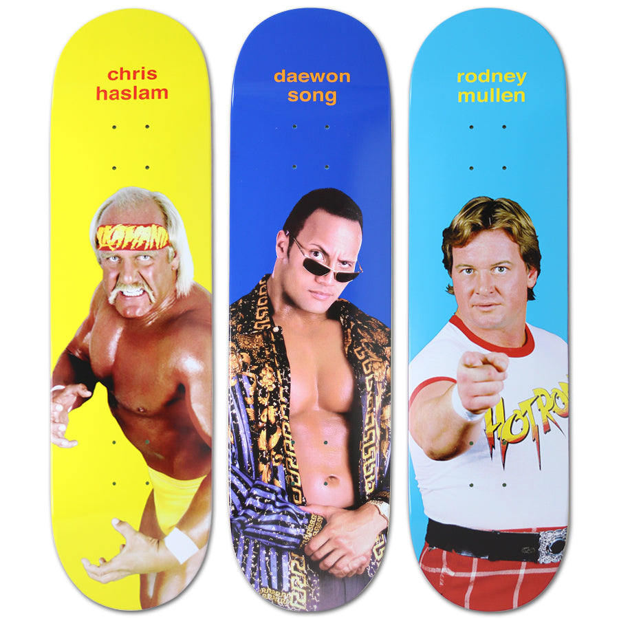 Full Set of Enjoi Round 3 WWE Skateboard Decks Limited Edition