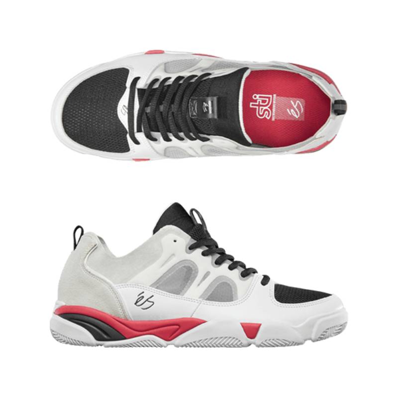 Es Shoes Silo White Black Red Usa Size Mens Skateboard Sneakers