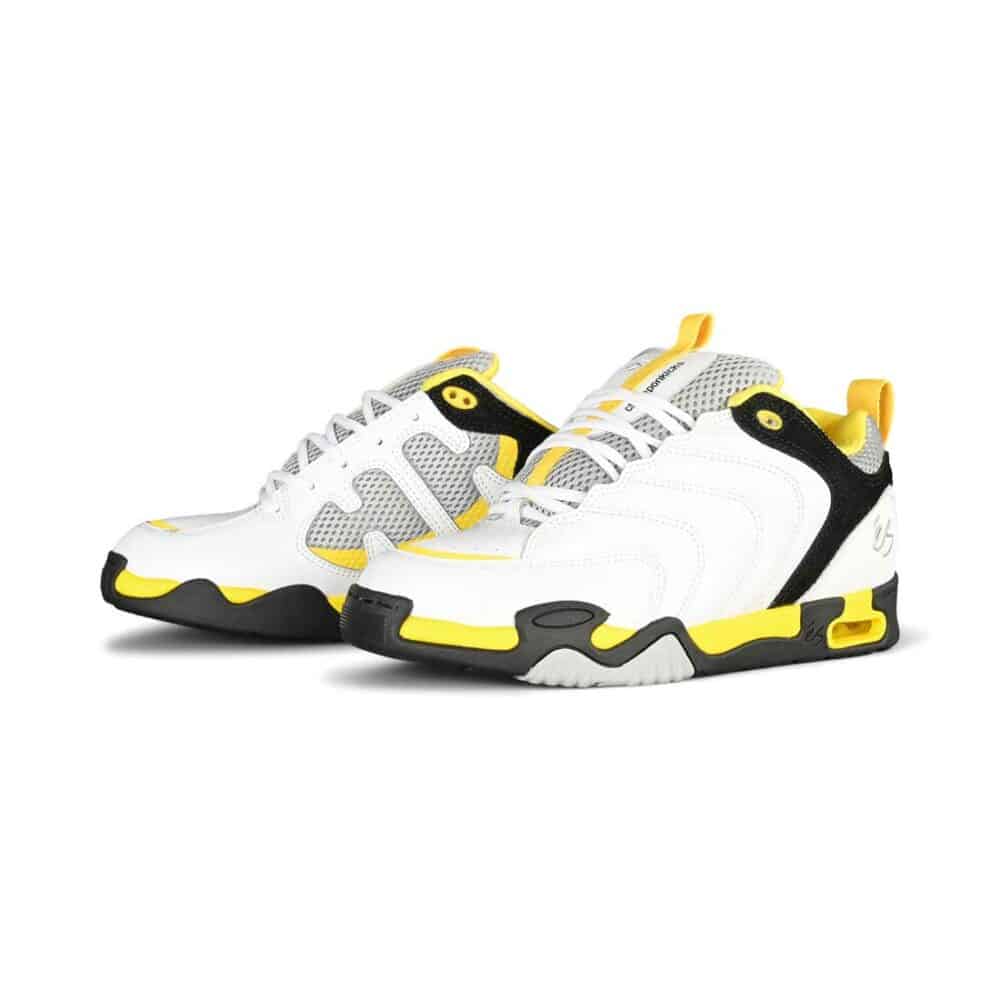 Es Shoes Tribo X Vireo X Chomp On Kicks White Black Yellow Skateboard Sneakers