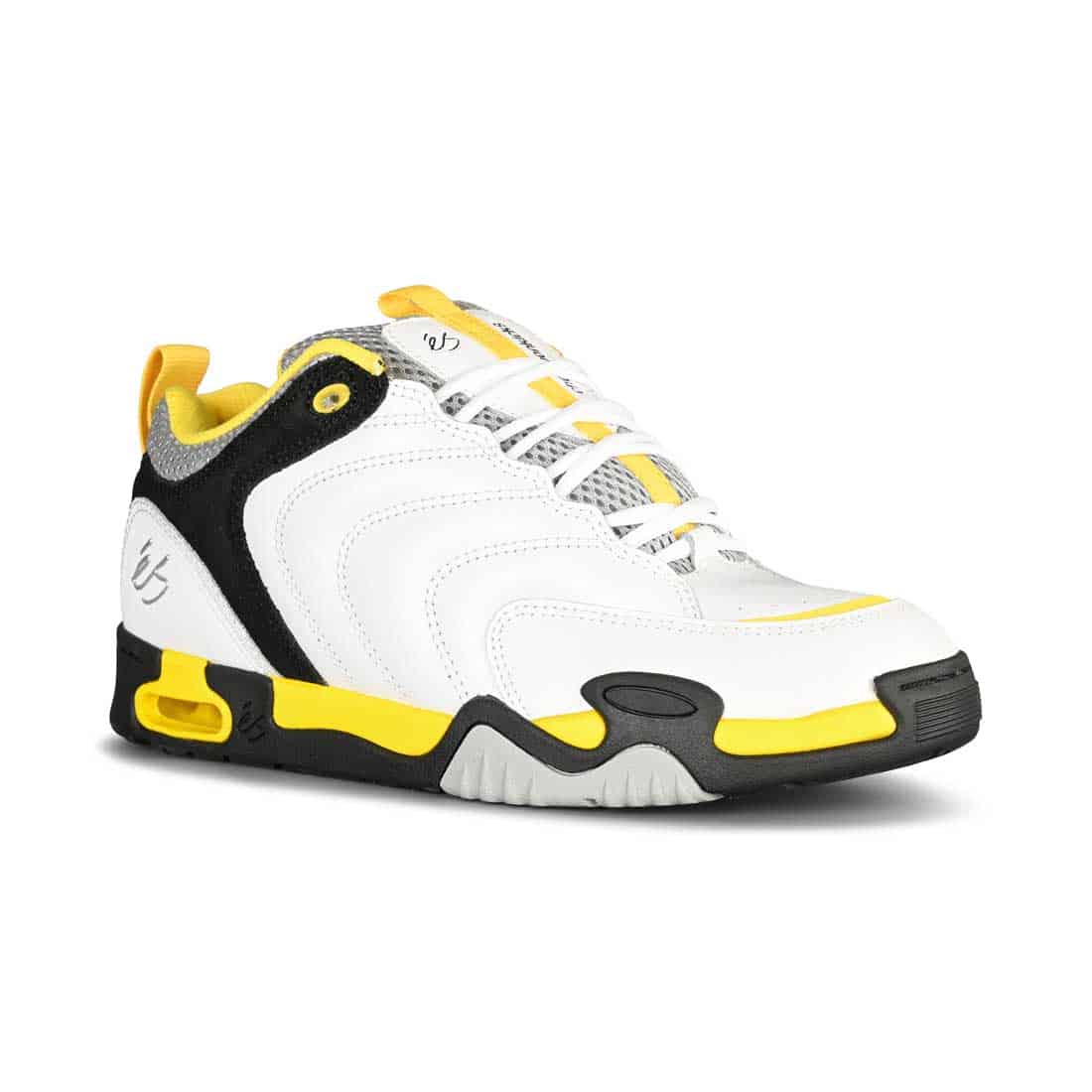 eS Shoes Tribo x Vireo x Chomp On Kicks White Black Yellow Skateboard Sneakers