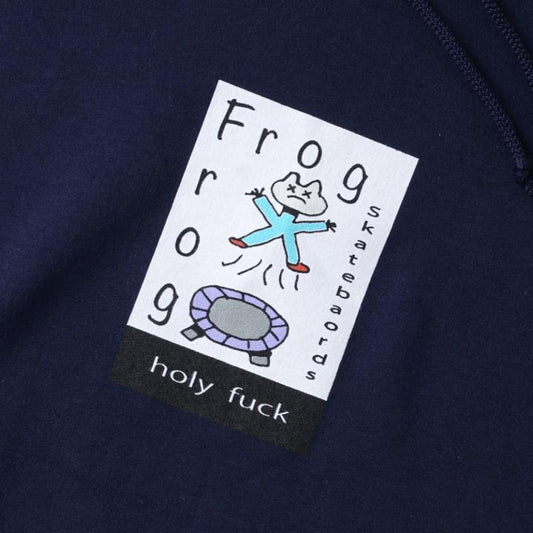 Frog Skateboards Hood HOLY F*CK PULLOVER NAVY