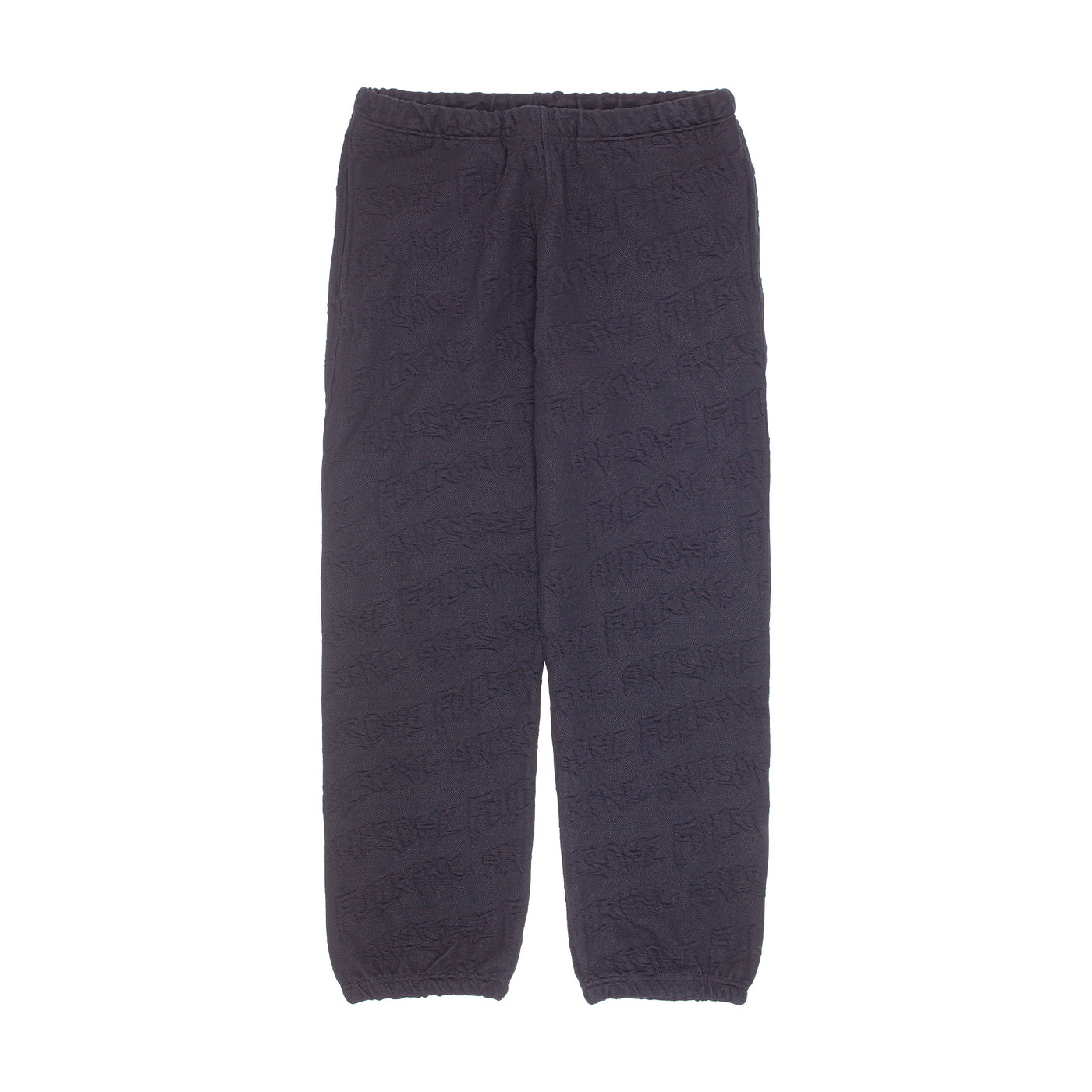 Fucking Awesome Sweat Pant Jacquard Logo Black FA Skateboard Trackies