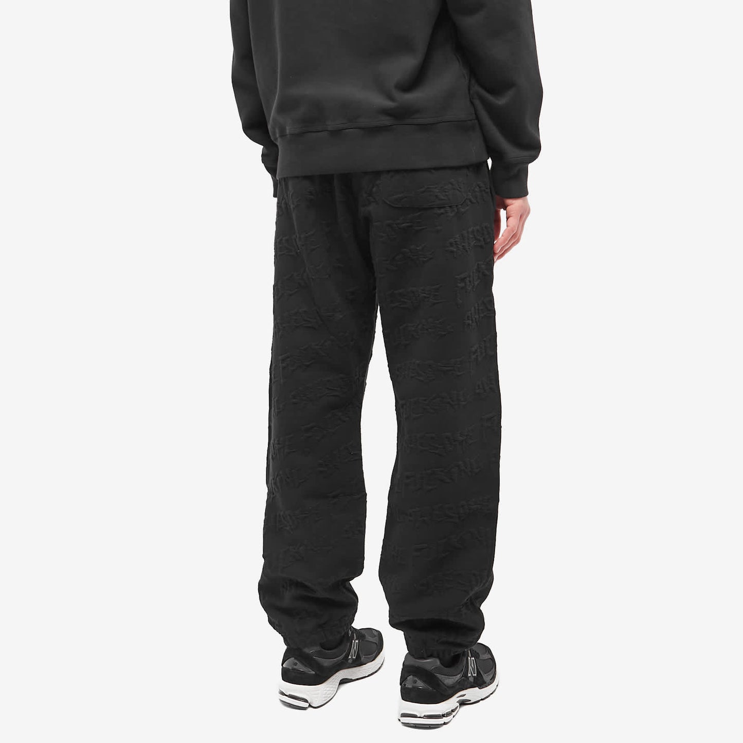 Fucking Awesome Sweat Pant Jacquard Logo Black FA Skateboard Trackies