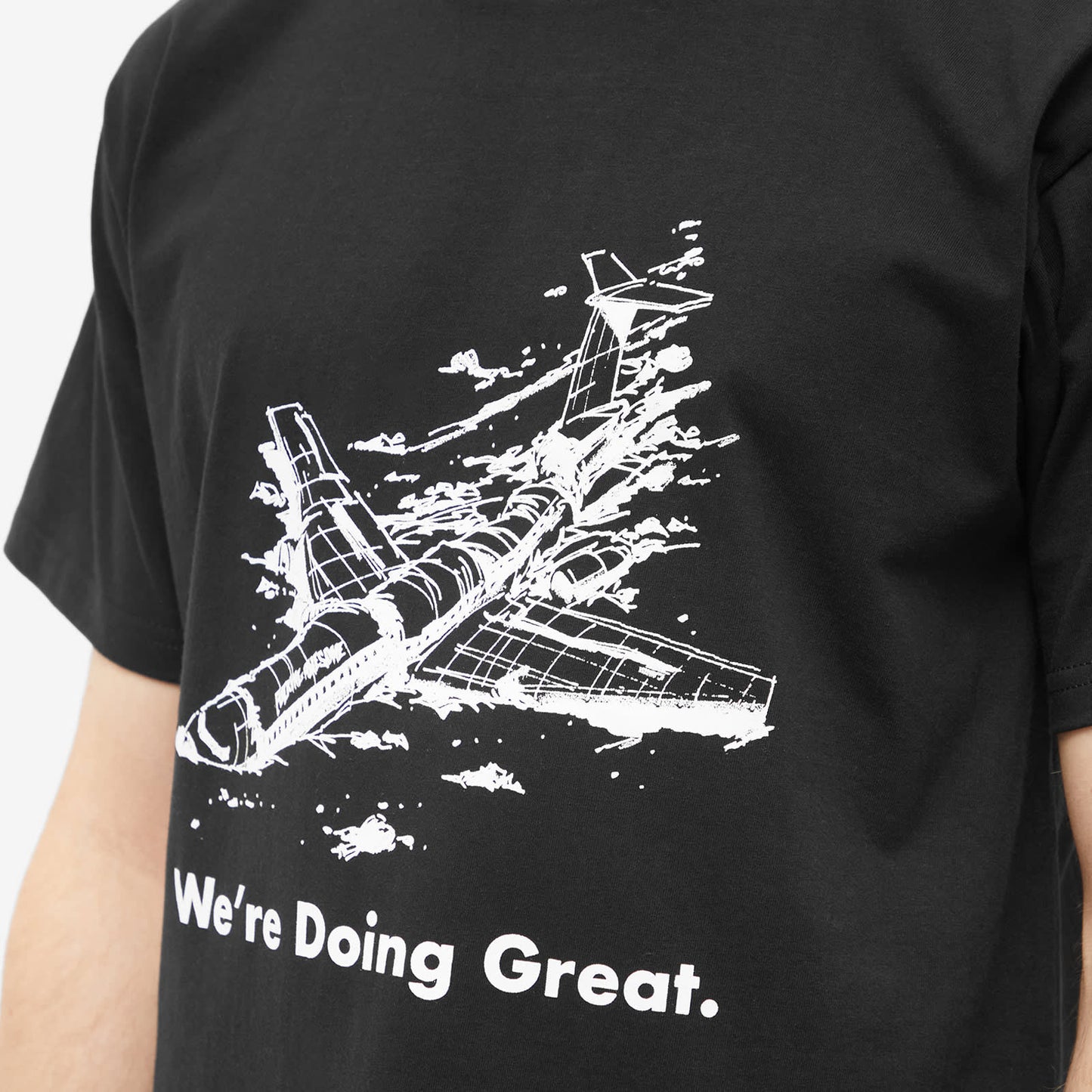 Fucking Awesome Tee We're Doing Great Black FA Skateboard T-Shirt