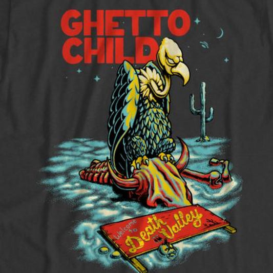 Ghetto Child Wheels Tee Mojave Black Premium Skateboard T-Shirt