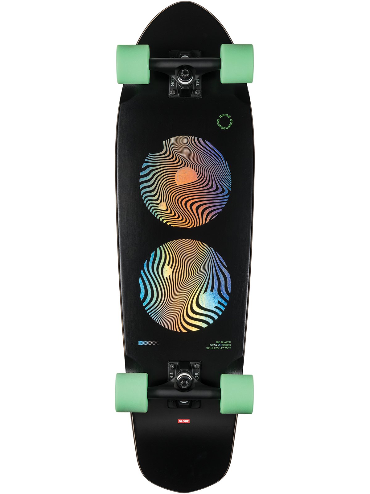 Globe Complete Skateboard Big Blazer Black/Green 32" Cruiser