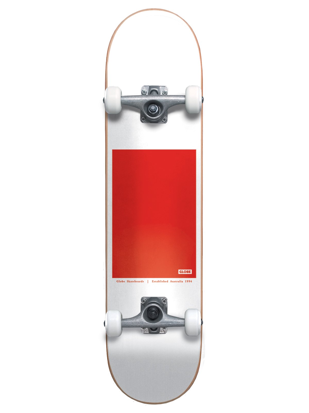 Globe Complete Skateboard G0 Block Serif White/Red 8"