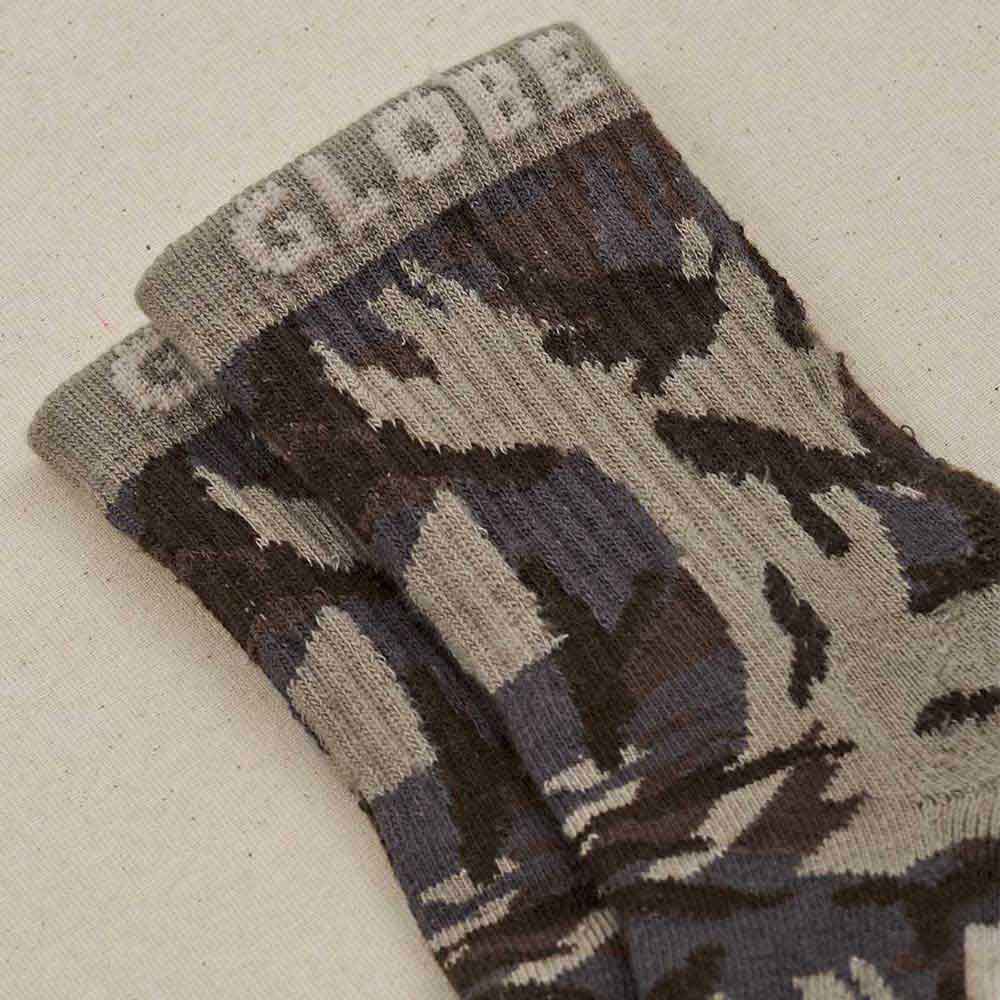 Globe Socks 3 Pack Eco Camo Crew SIZE 7-11 Skateboard Sox