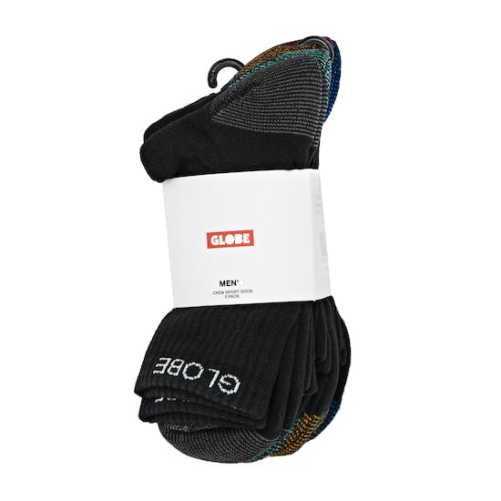Globe Socks 5 Pack Ingles Crew Black Size 7-11 Skateboard Sox