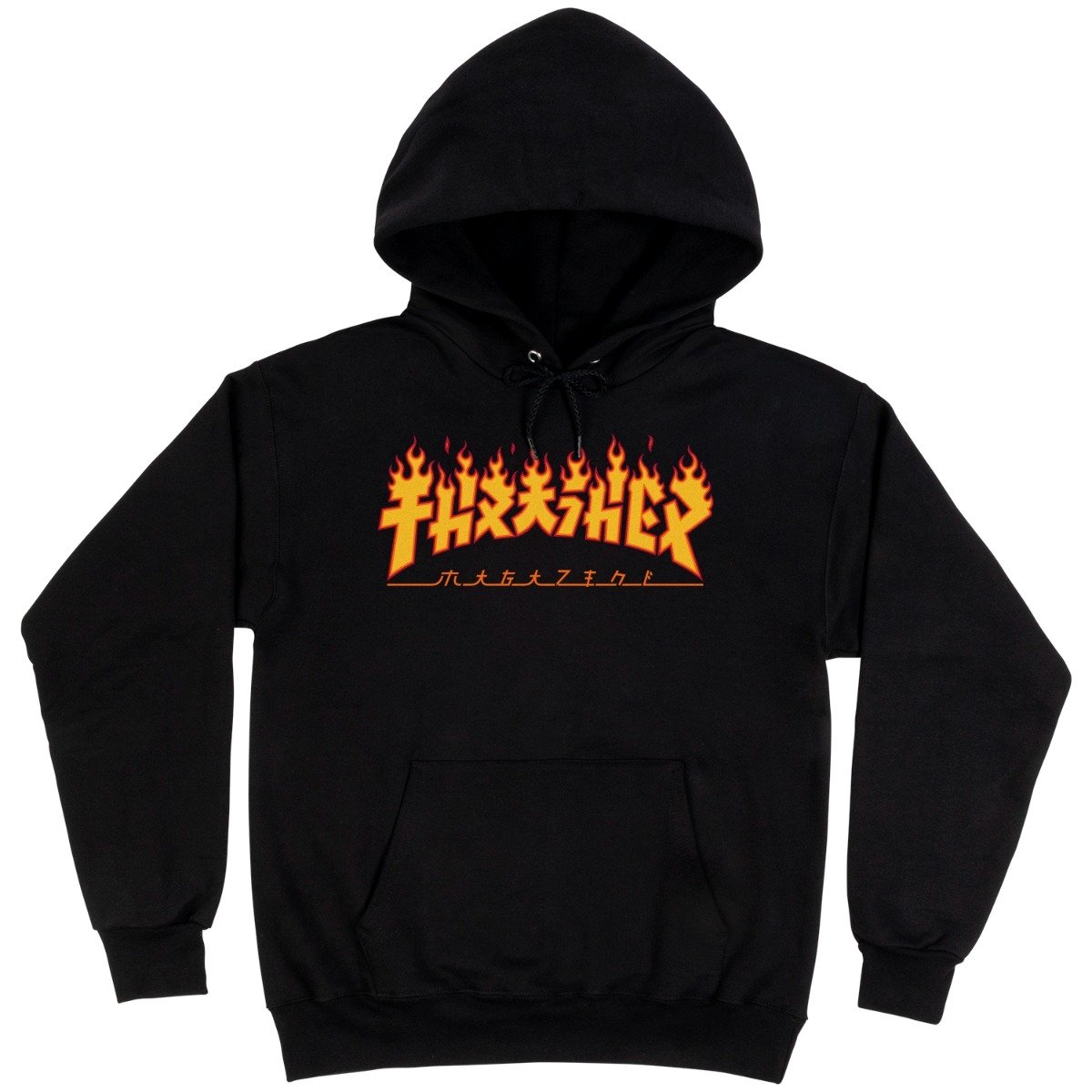 Thrasher Hood Godzilla Black Skateboard Jumper Sweater