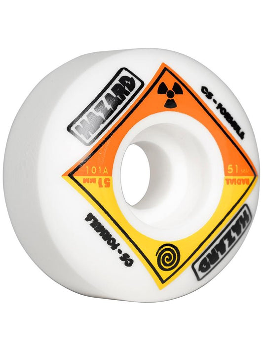 Hazard Skateboard Wheels Bio CS Radial White 53MM