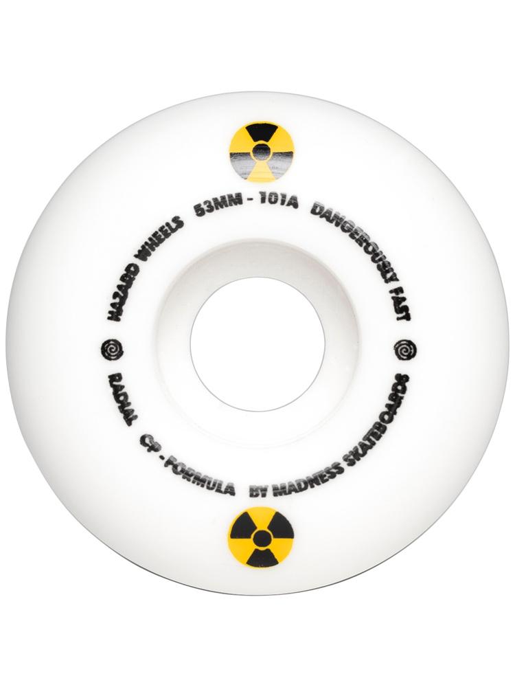 Hazard Skateboard Wheels Swirl CP Radial White 60MM