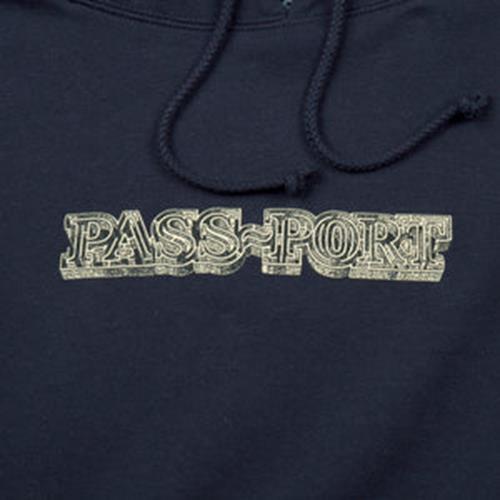Passport Hood Maze Navy Pass~Port Skateboards Pullover