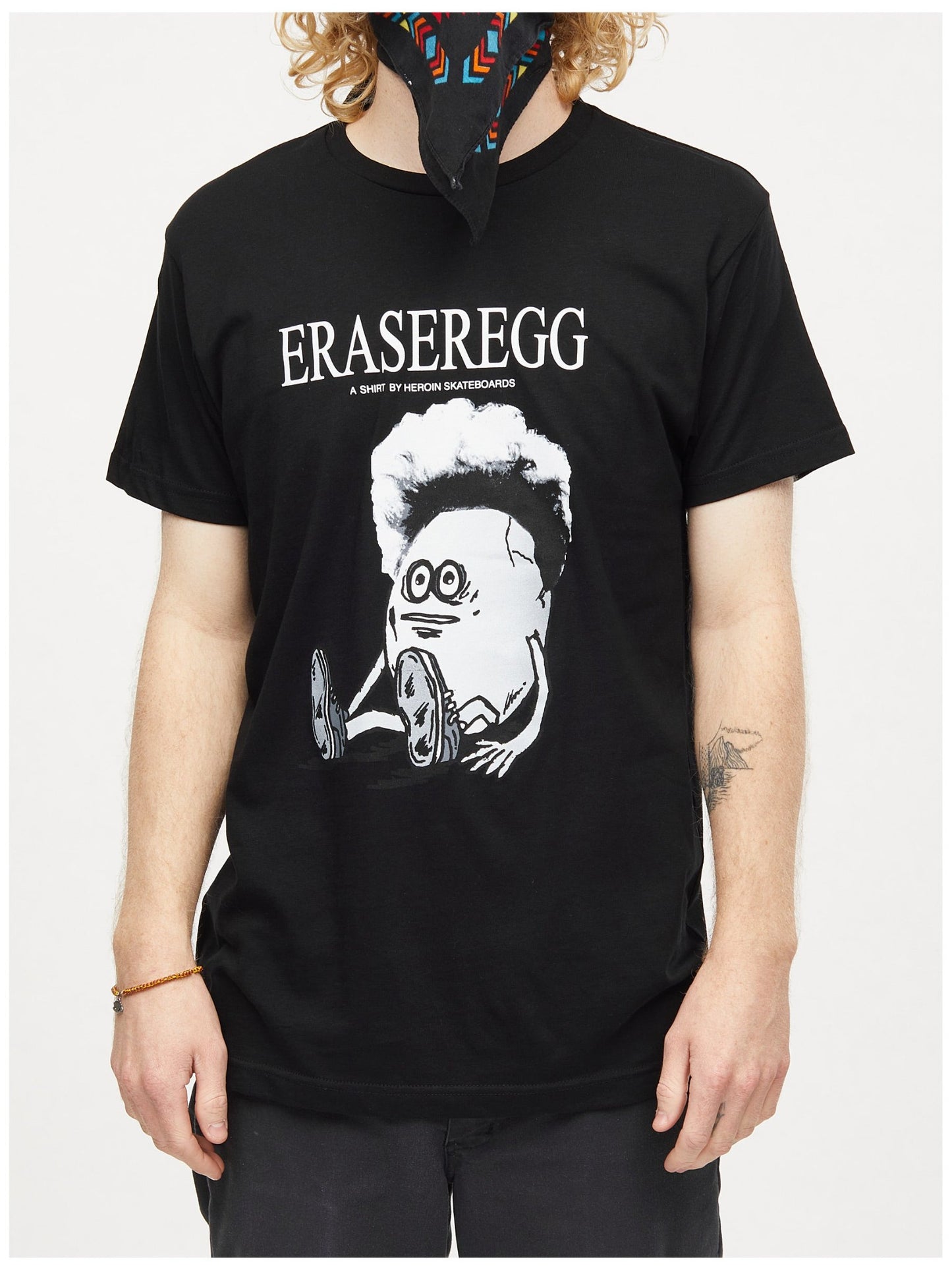 Heroin Tee Eraser Egg Black New Skateboard T-Shirt