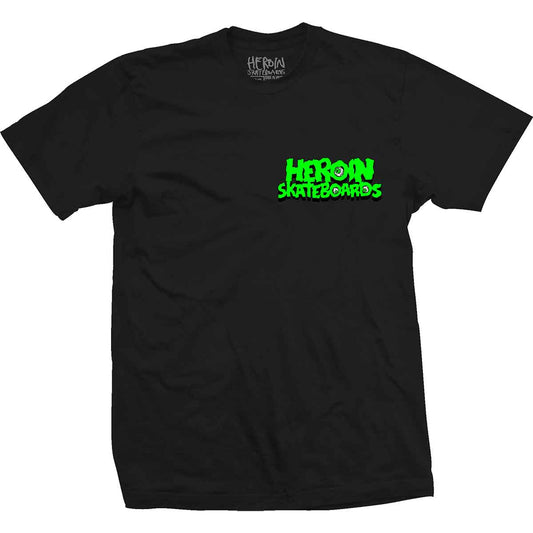 Heroin Tee Life Black Skateboard T-Shirt