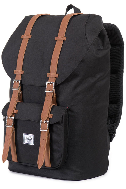 Herschel Supply Co Backpack Little America Black/Tan Synthetic Leather Bag