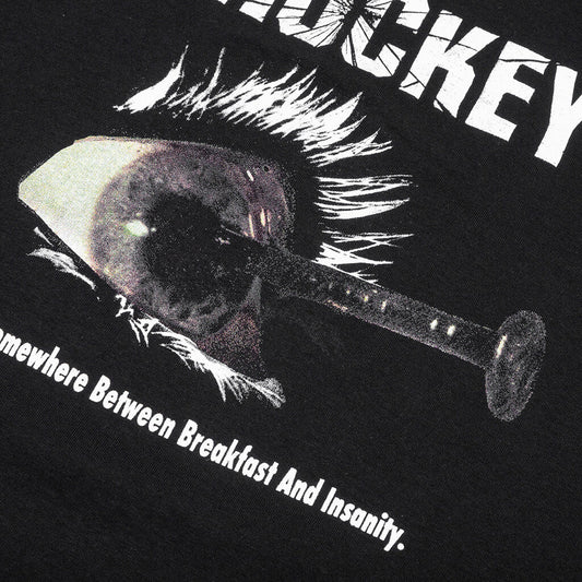 Hockey Tee Breakfast-Insanity Black Skateboard T-Shirt