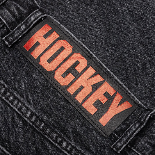 Hockey Jeans Double Knee Black Skateboard Pants