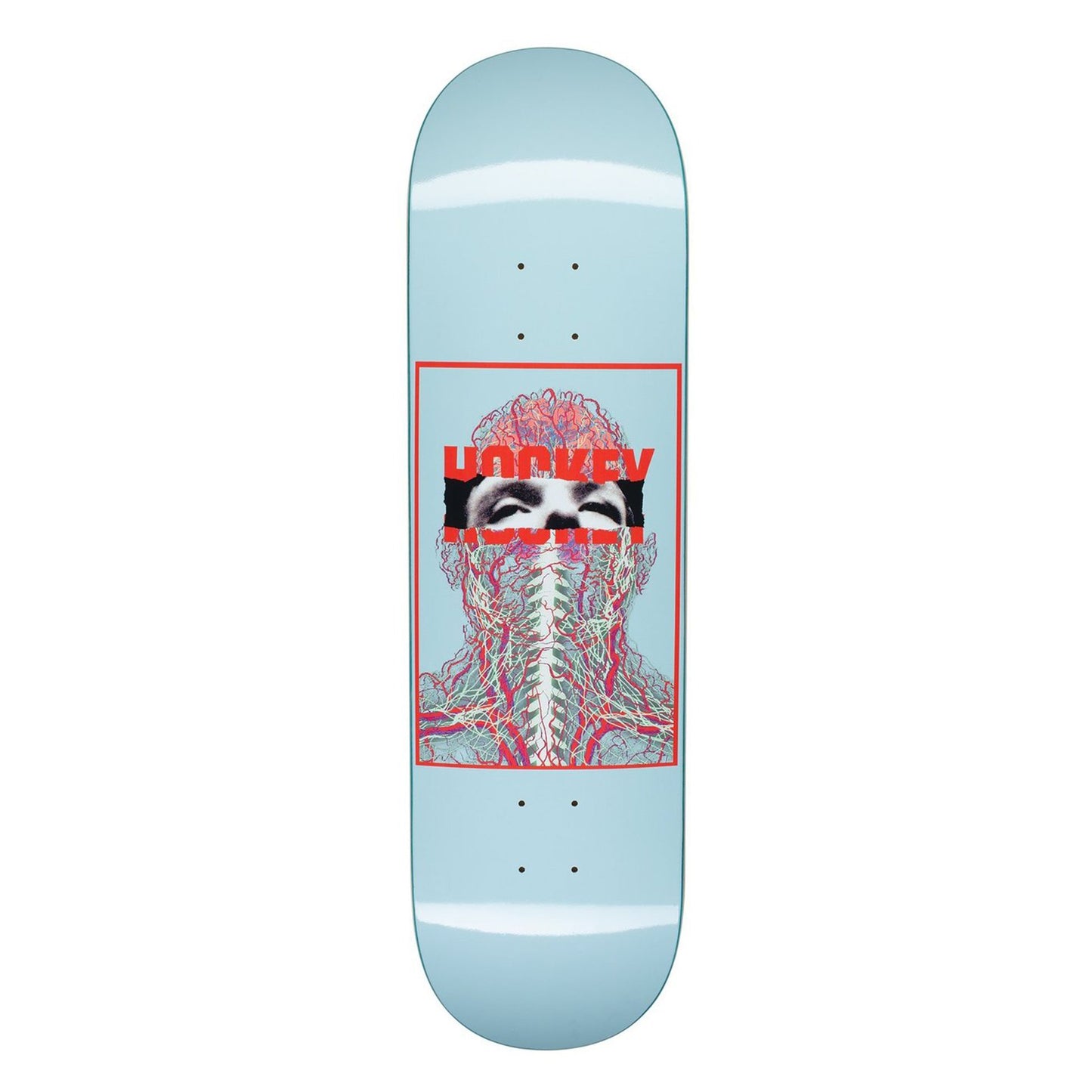 Hockey Skateboard Deck Nerves John Fitzgerald Blue 8.5"