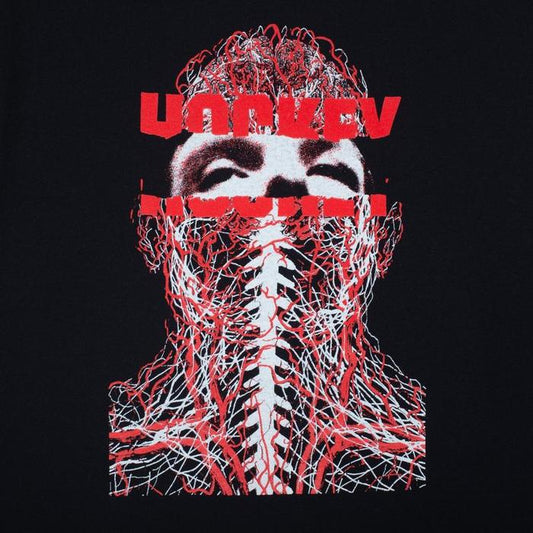 Hockey Tee Nerves Black Skateboard T-Shirt