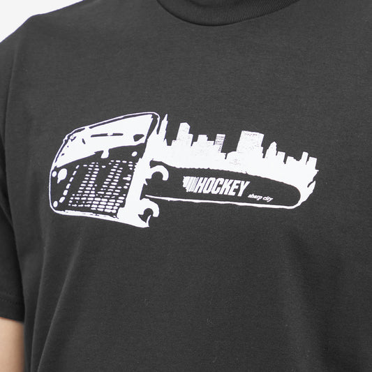 Hockey Tee Sharp City Black Skateboard T-Shirt