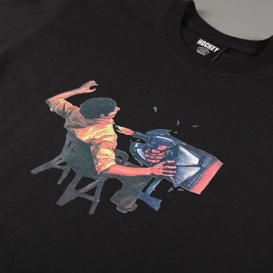 Hockey Tee Ultraviolence Black Skateboard T-Shirt