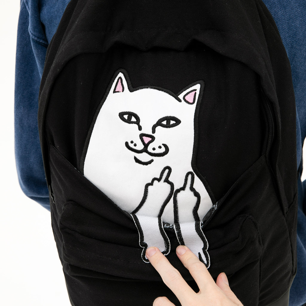 Rip N Dip Backpack Lord Nermal Peace Hands (Removable) Black Skate Bag