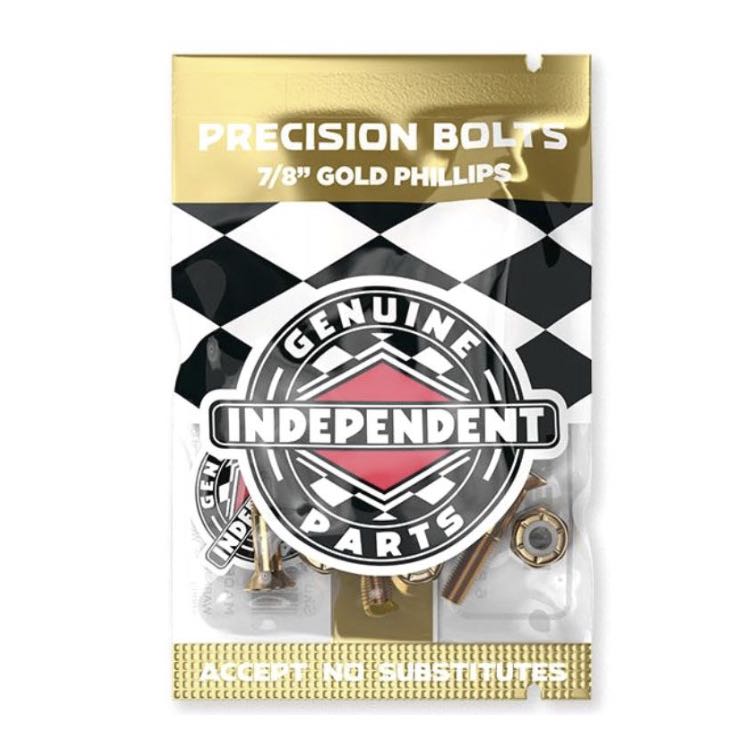 Indy Precision Bolts 7 8 Gold Black Independent Skateboard Trucks Hardware