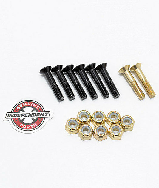 Independent Bolts 7/8" Gold Black Indy Trucks Precision Skateboard Hardware
