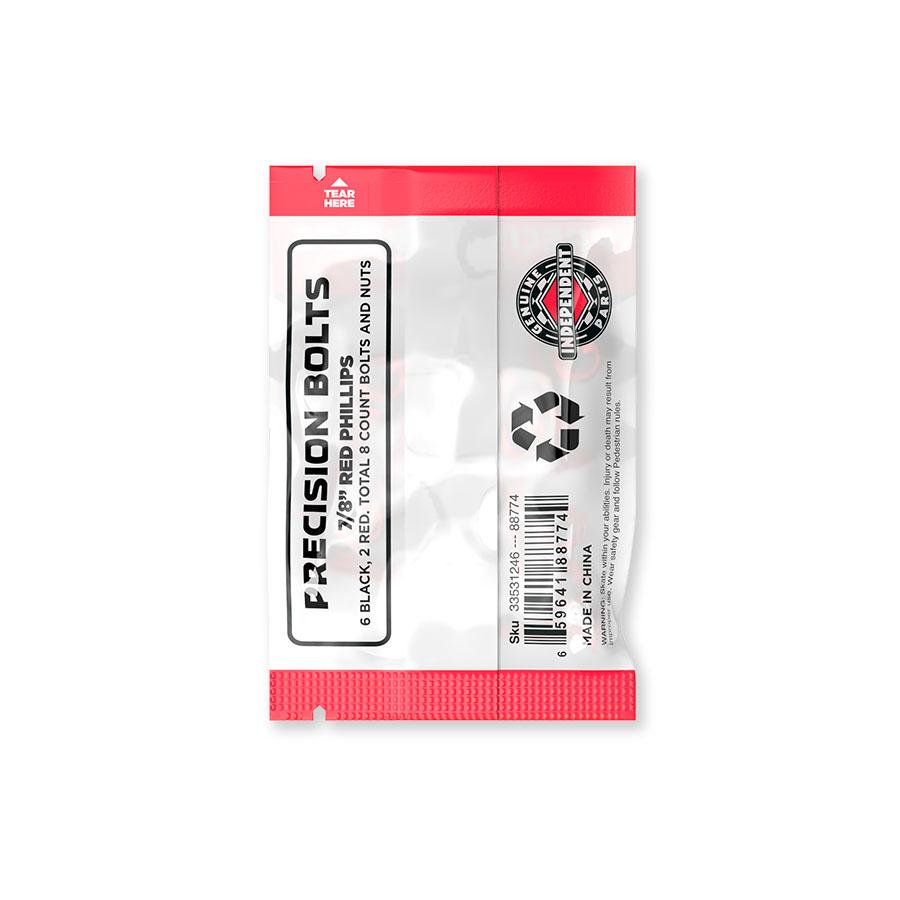 Independent Bolts 7/8" Red Black Indy Trucks Precision Skateboard Hardware