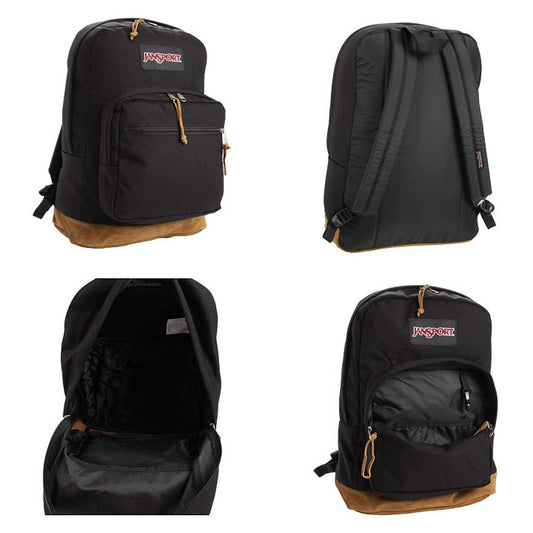 Jansport Backpack Right Pack BLACK 31L Luggage Skate School Travel Bag