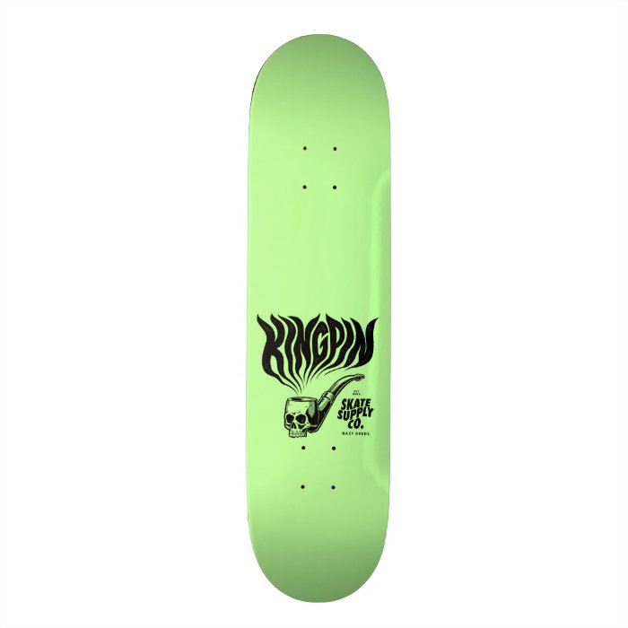 Kingpin Skate Supply Deck Smoke Pipe Lime