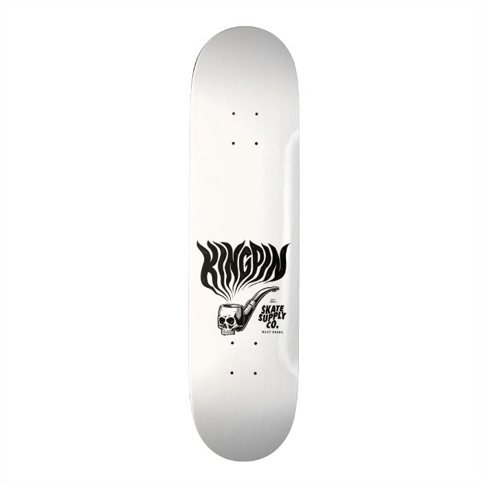 Kingpin Skate Supply Deck Smoke Pipe White