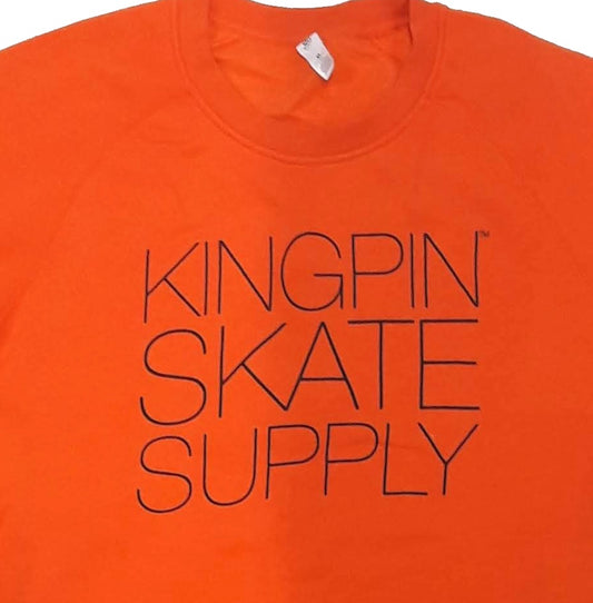 Kingpin Skate Supply Crew Laguna Orange Skateboard Jumper Sweater Pullover