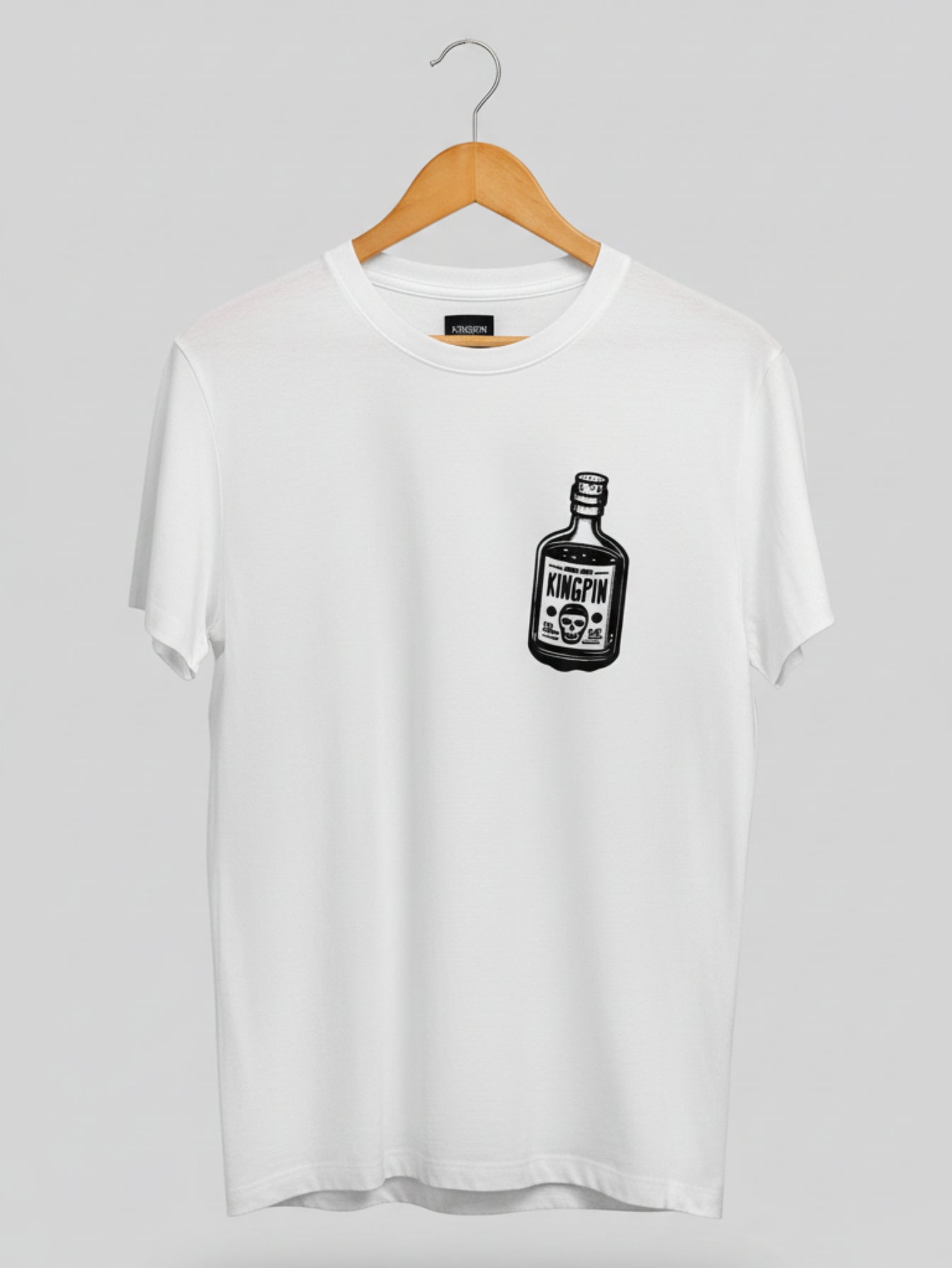 Kingpin Skate Supply Tee Bottle White Original Recipe New Skateboard T Shirt