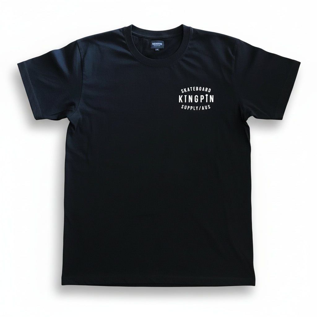 Kingpin Skate Supply Tee Retro Black New Skateboard T Shirt