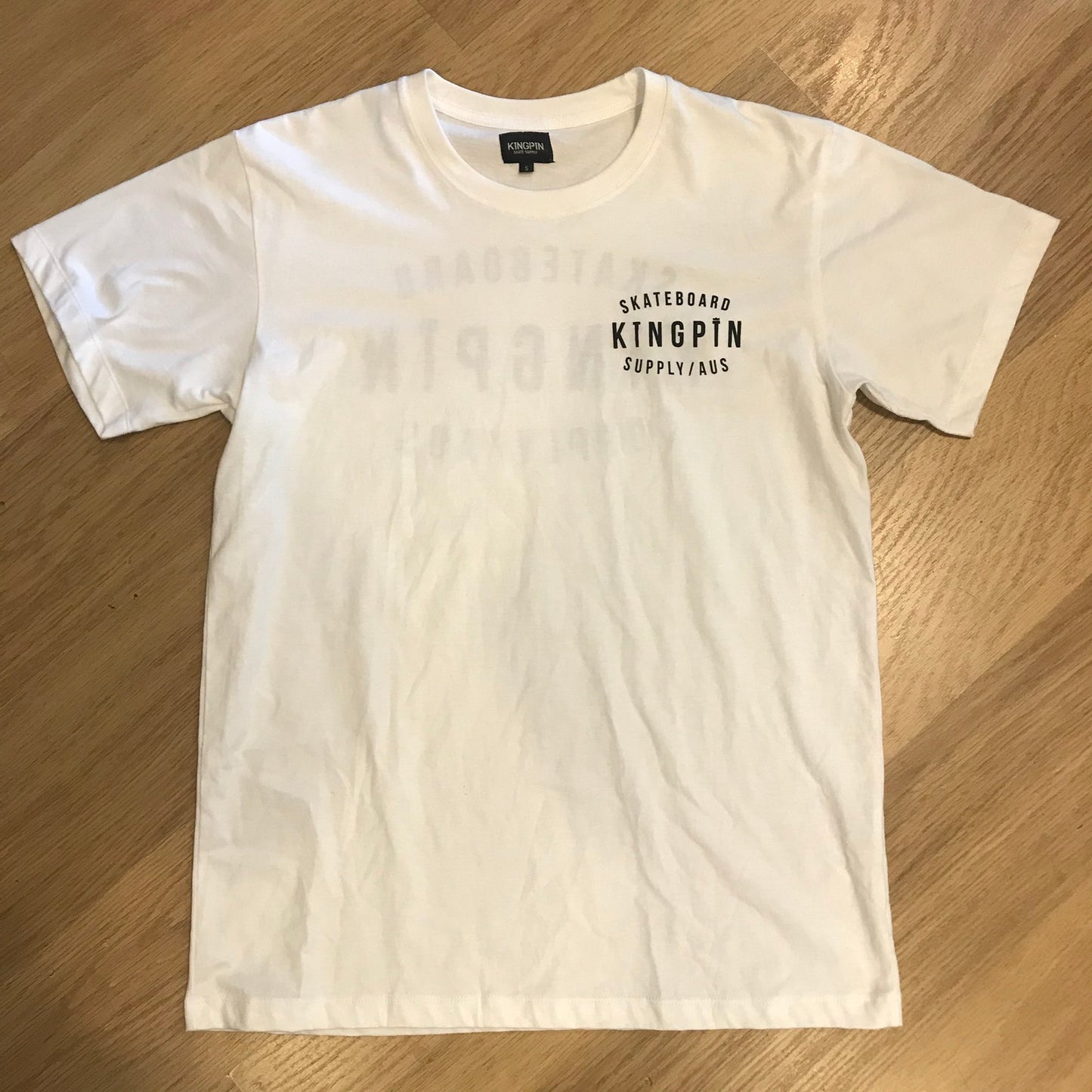 Kingpin Skate Supply Tee Retro White New Skateboard T-Shirt