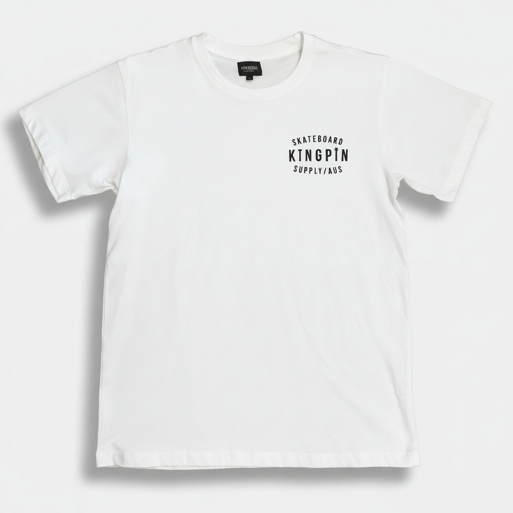 Kingpin Skate Supply Tee Retro White New Skateboard T Shirt
